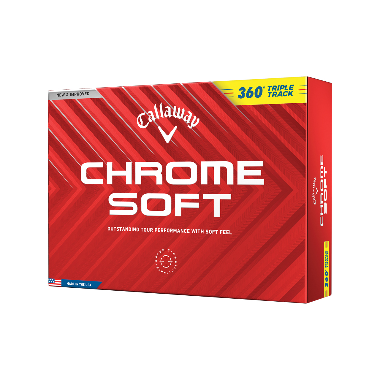 Chrome Soft, Ballen 3-pack - yellow_360_triple_track