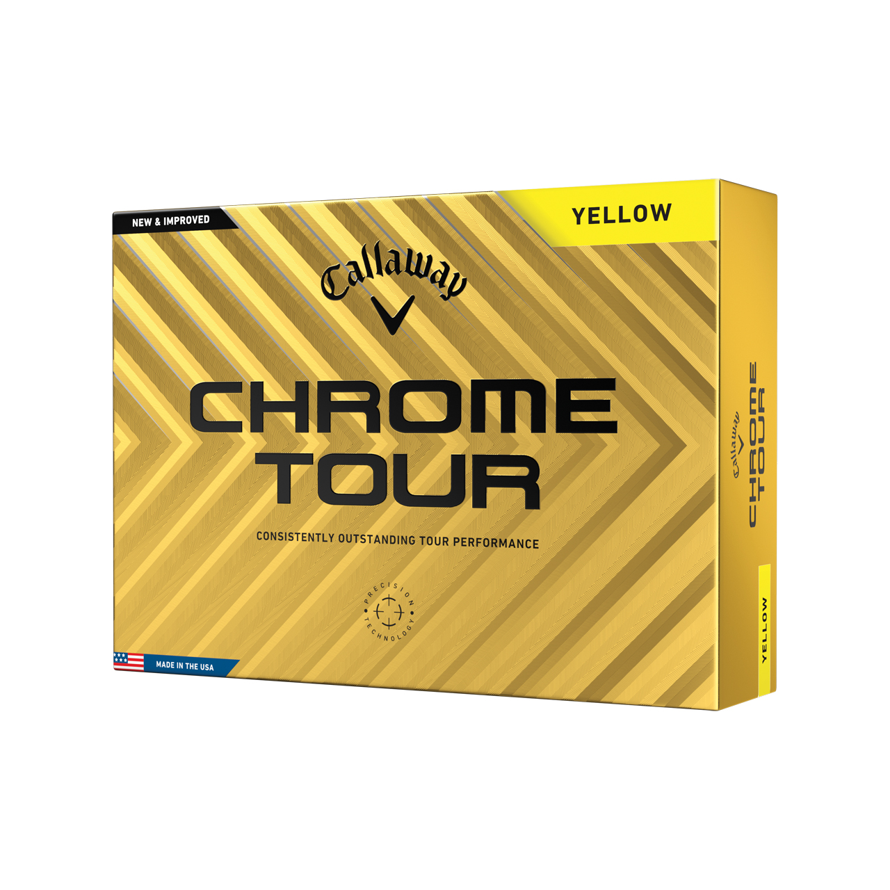 Chrome Tour, Ballen 3-pack - yellow
