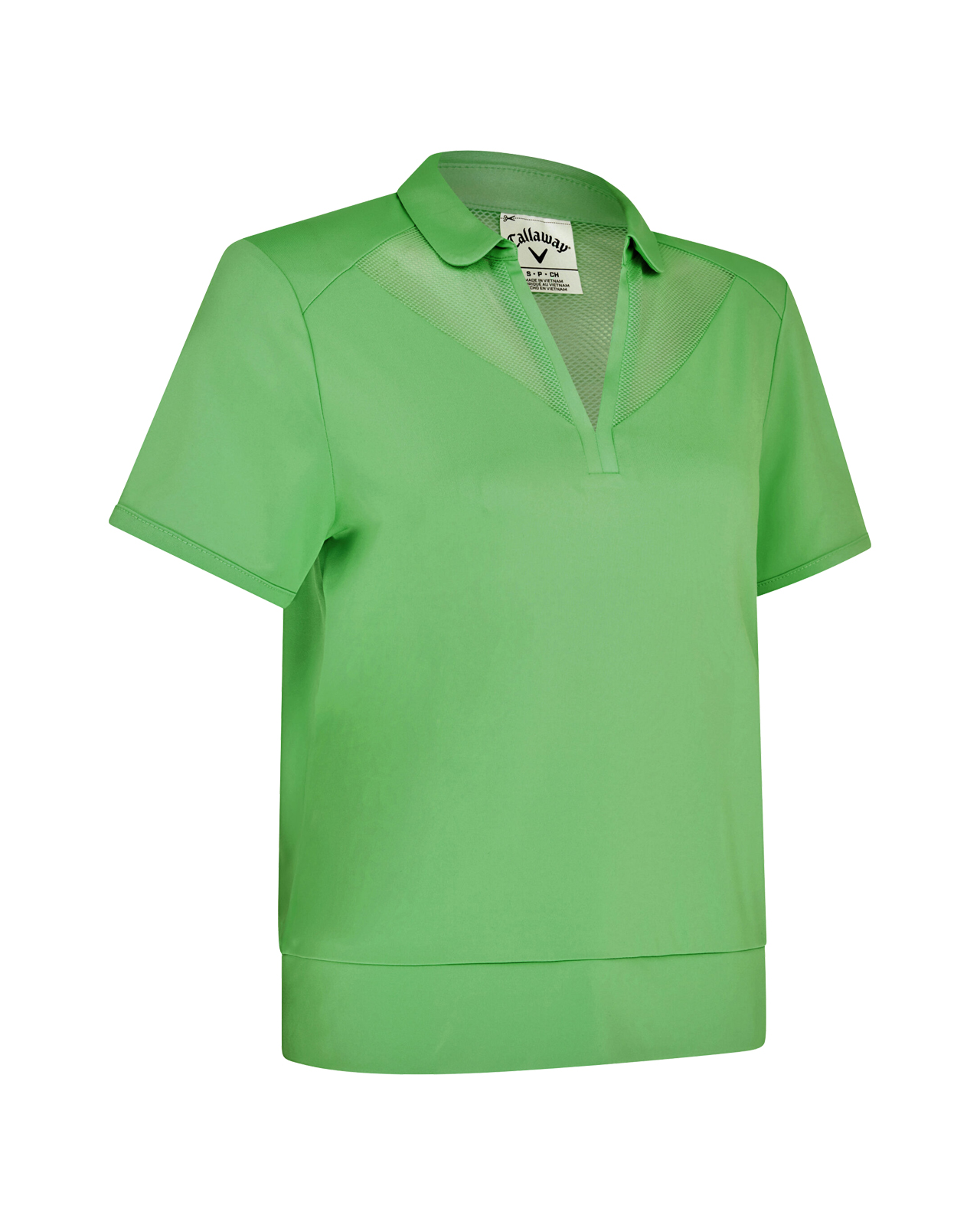 Waist Length Mesh Detail, Mouwloze polo, Dames - spring_bouquet