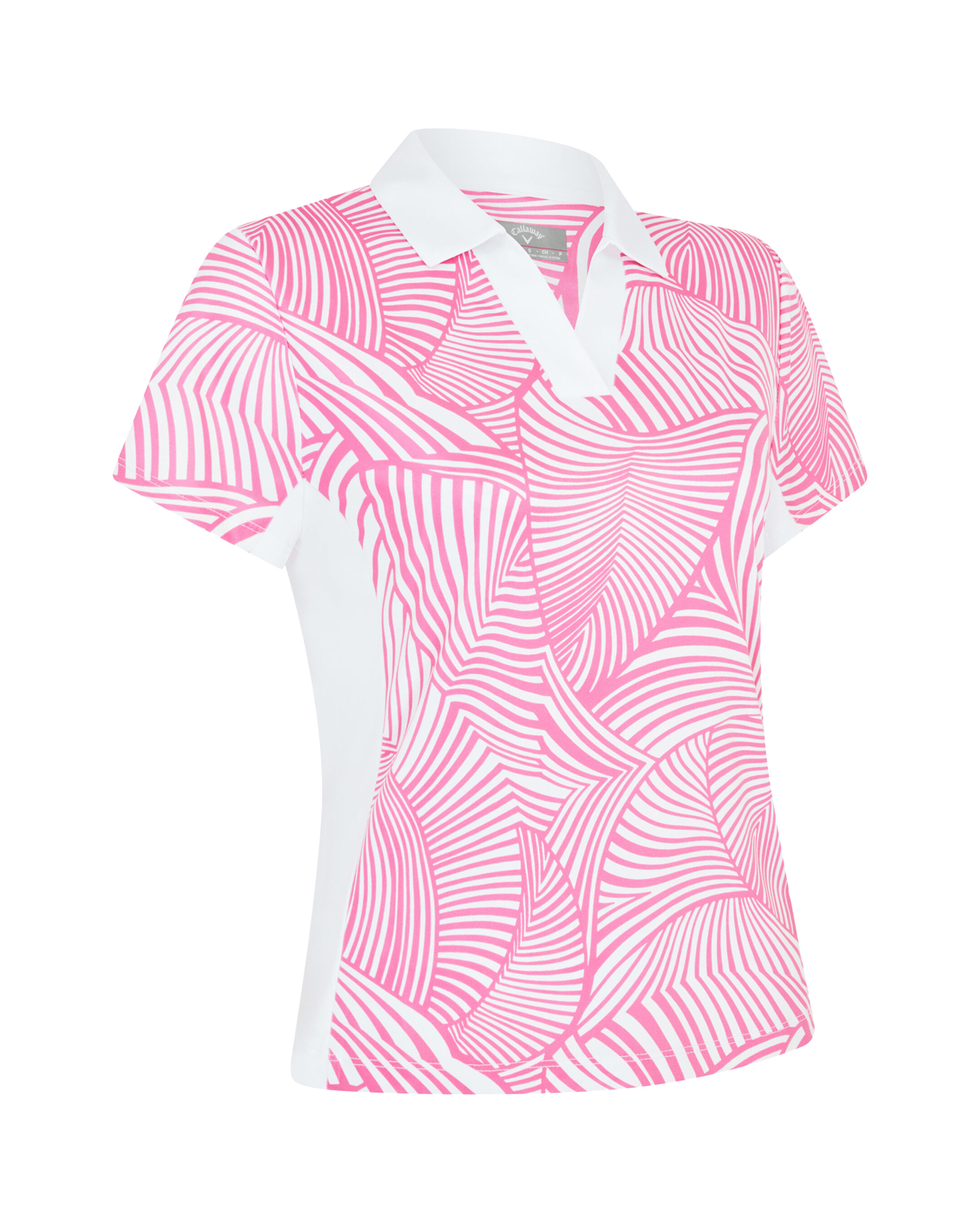 Stencil Floral, Polo, Dames - cheeky_pink