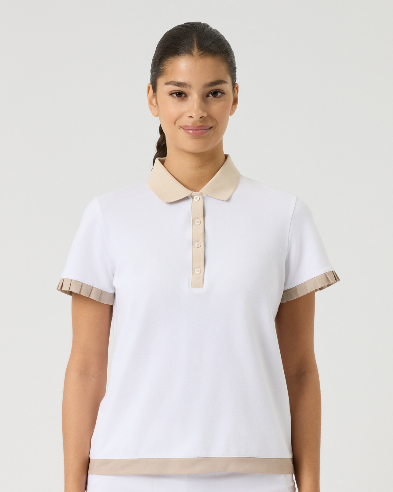 Pleat, Polo, Dames - white