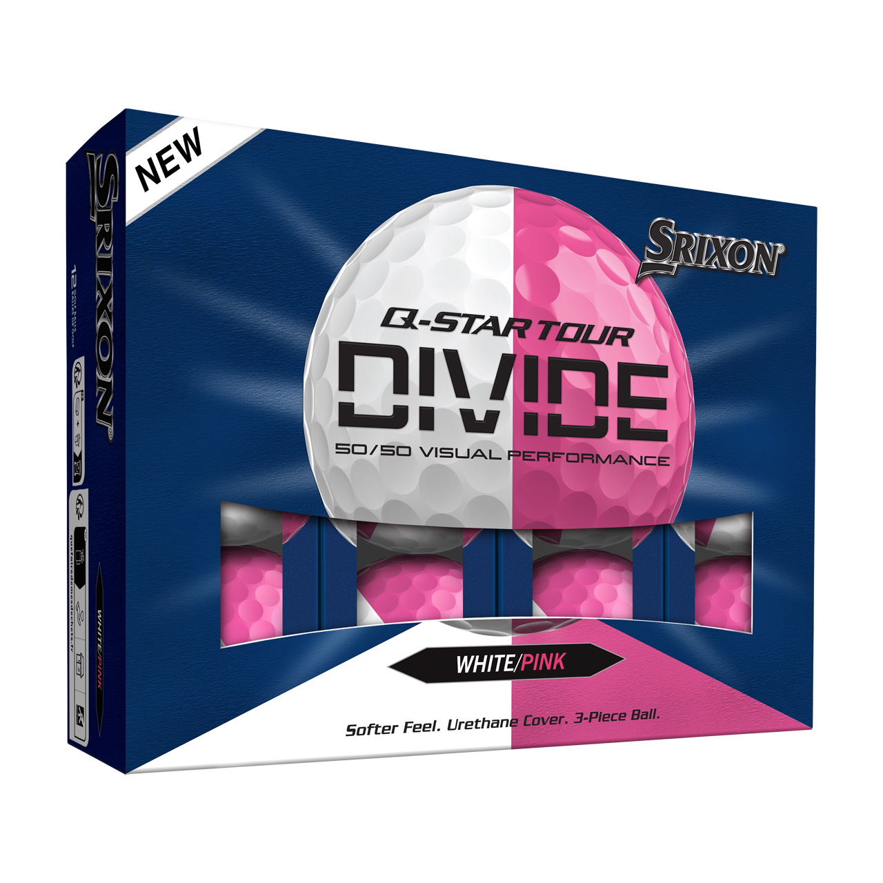 Q-Star Tour Divide, Ballen 3-pack - white_pink