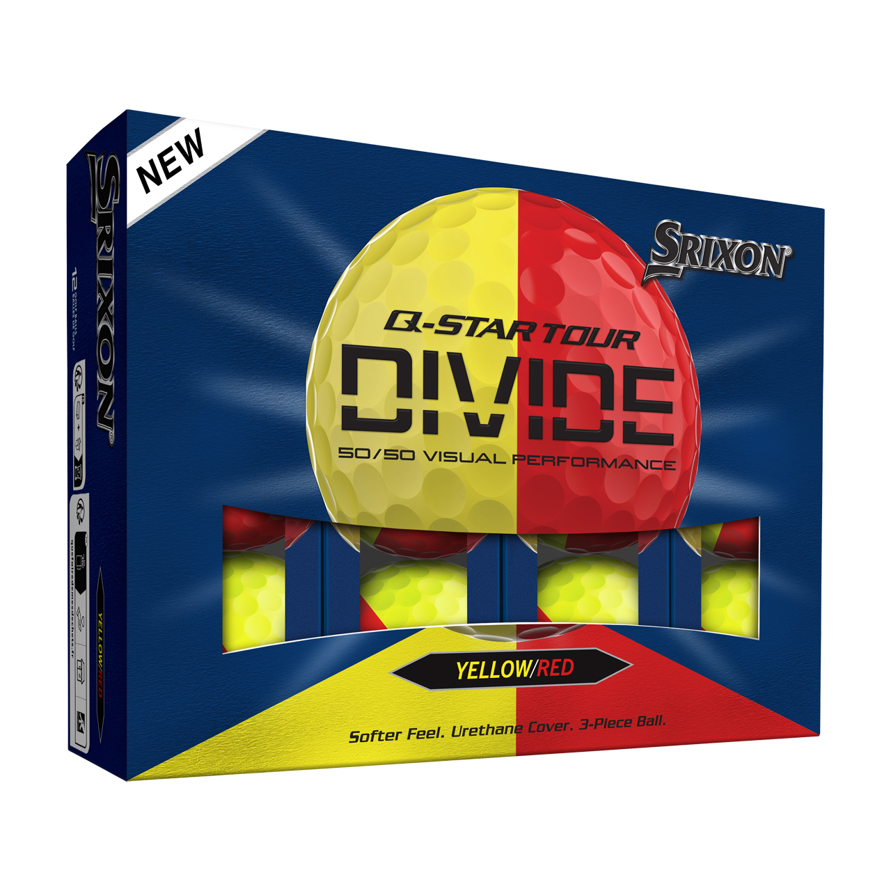 Q-Star Tour Divide, Ballen 3-pack - yellow_red