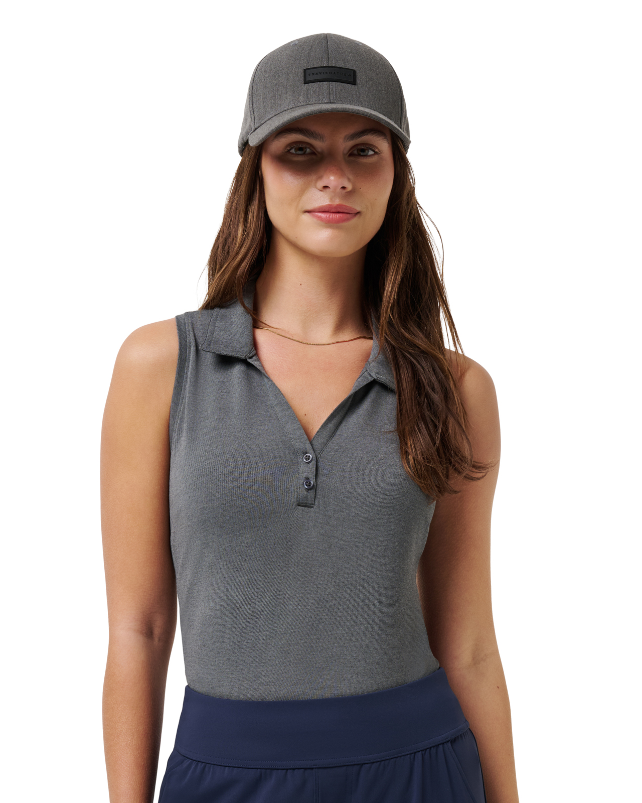 Featherweight, Mouwloze Polo, Dames - heather_black